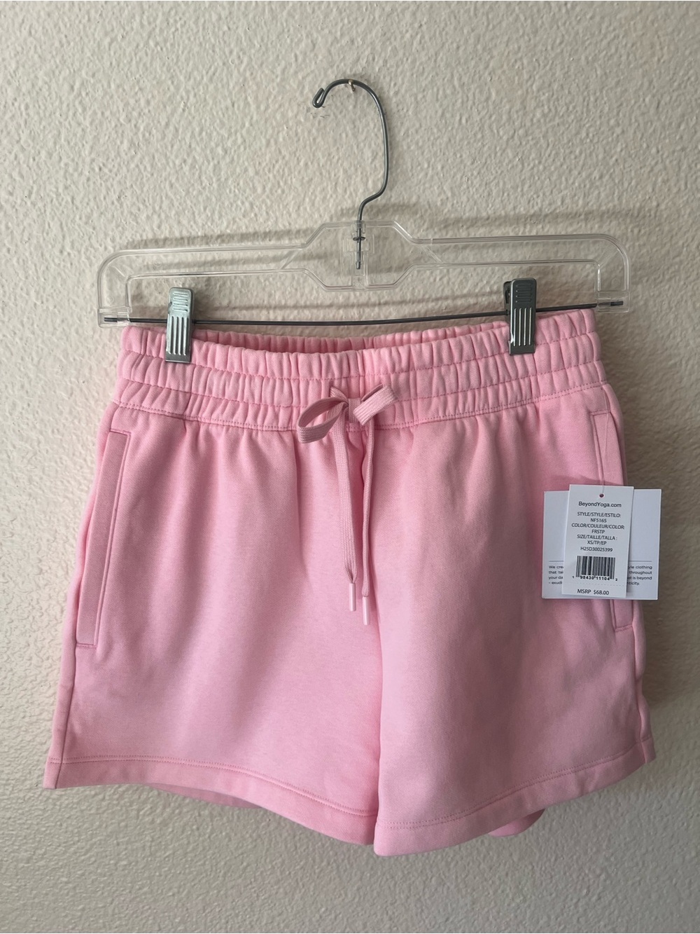 Beyond Yoga Pink Drawstring Athletic Shorts